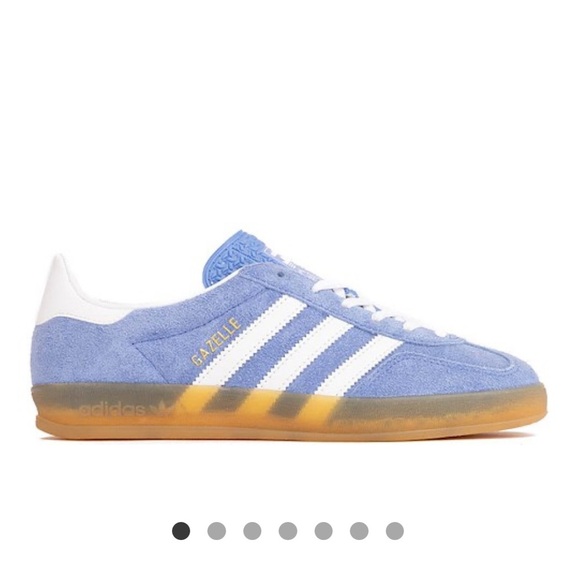adidas Shoes - Womens adidas Gazelle Indoor Athletic Shoe - Blue Fusion White Gold Metallic
